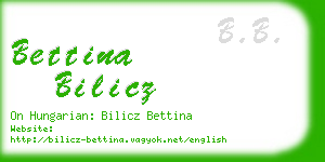 bettina bilicz business card